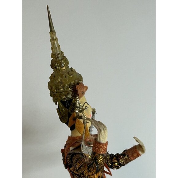 VTG Handmade Dancer Figurine Doll Statue 1960s Bangkok Thailand Oriental MCM Fun - Picture 15 of 16